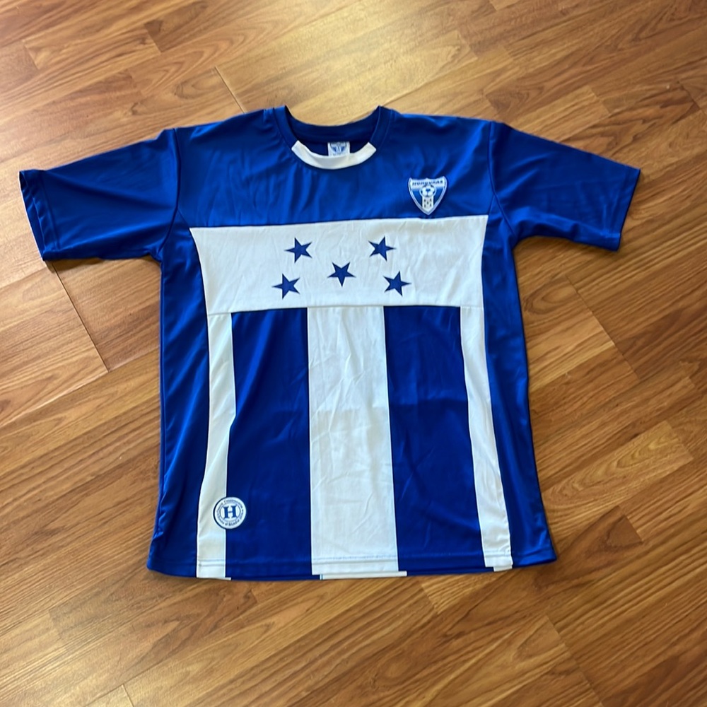Honduras Soccer Jersey Large Blue/White